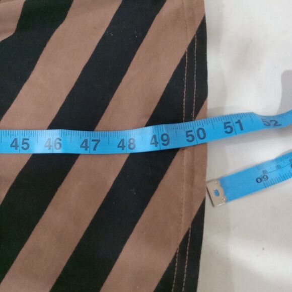 Cristinalove Dress Women's Size Medium Stretchy Striped Black Brown - Picture 11 of 13